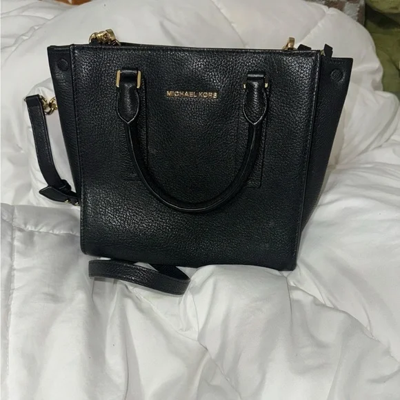 Michael Kors Black Small Leather Tote Bag - Picture 1 of 3